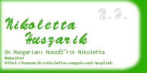 nikoletta huszarik business card